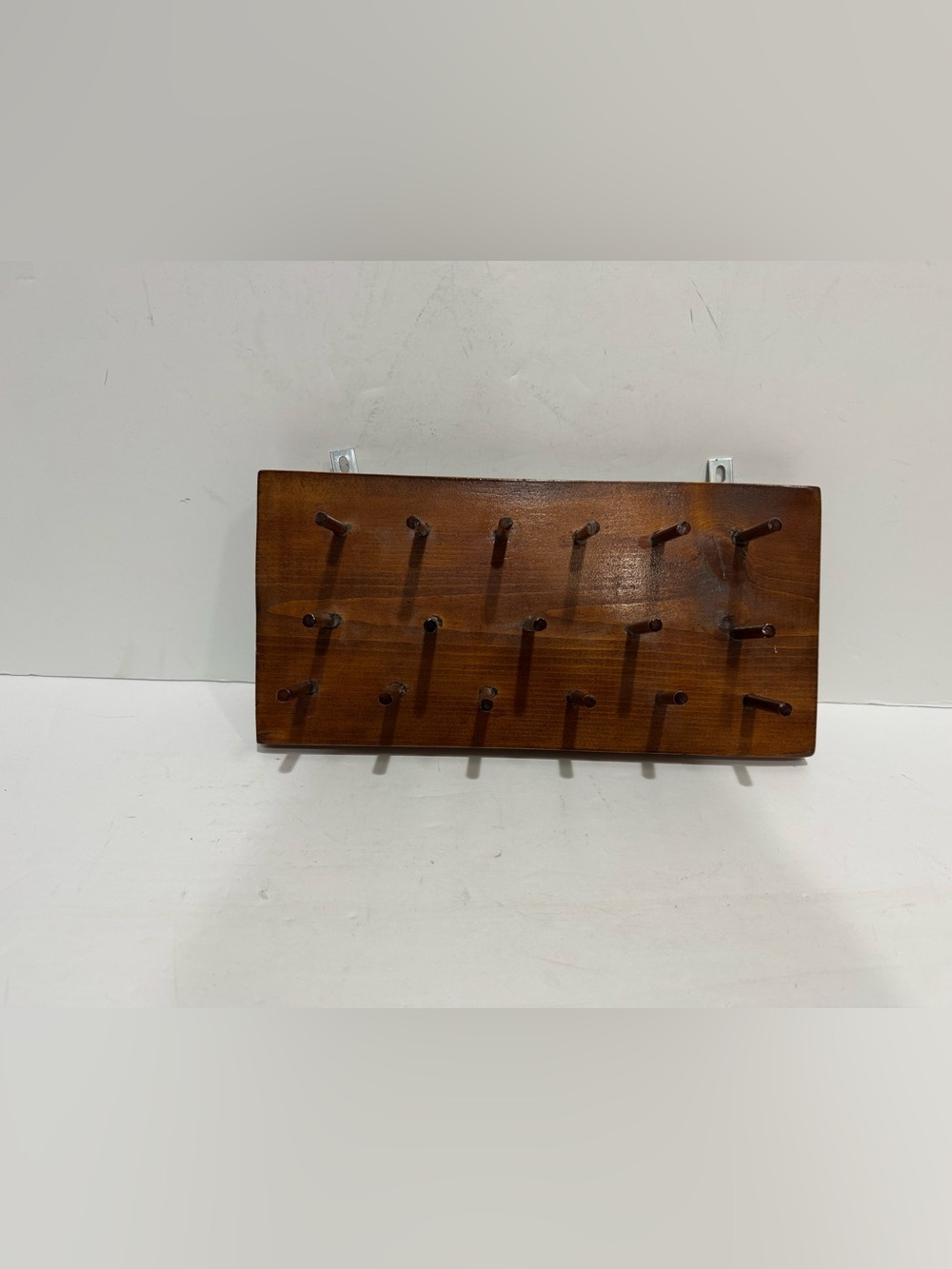 Vintage Wooden Thread Spool / Mug Wall Rack